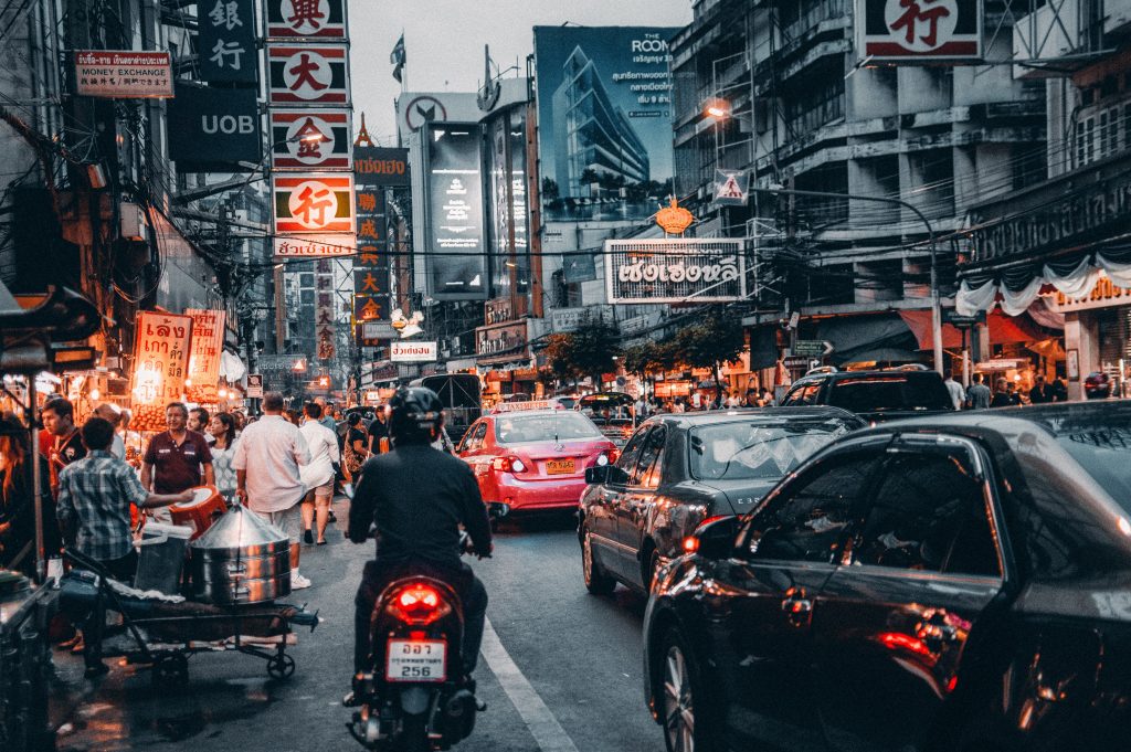 busy street in Bangkok