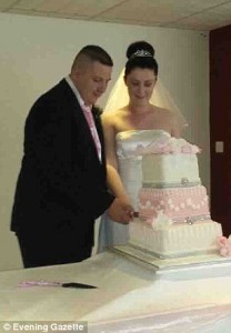 H60 Mouldy cake cutting picture.