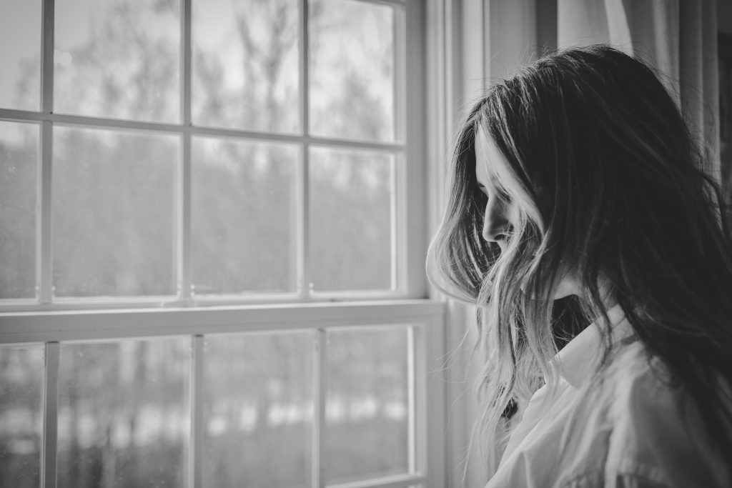 lady looking out of the window