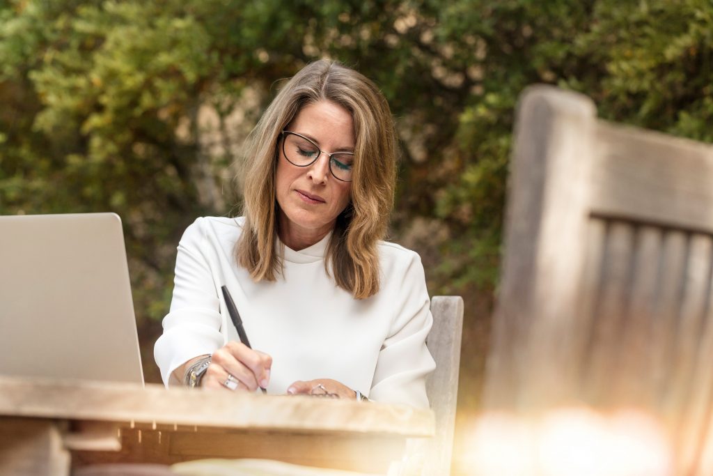 lady writing