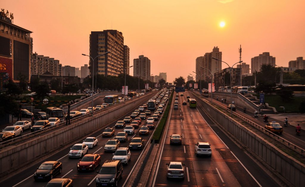 Busy motorway