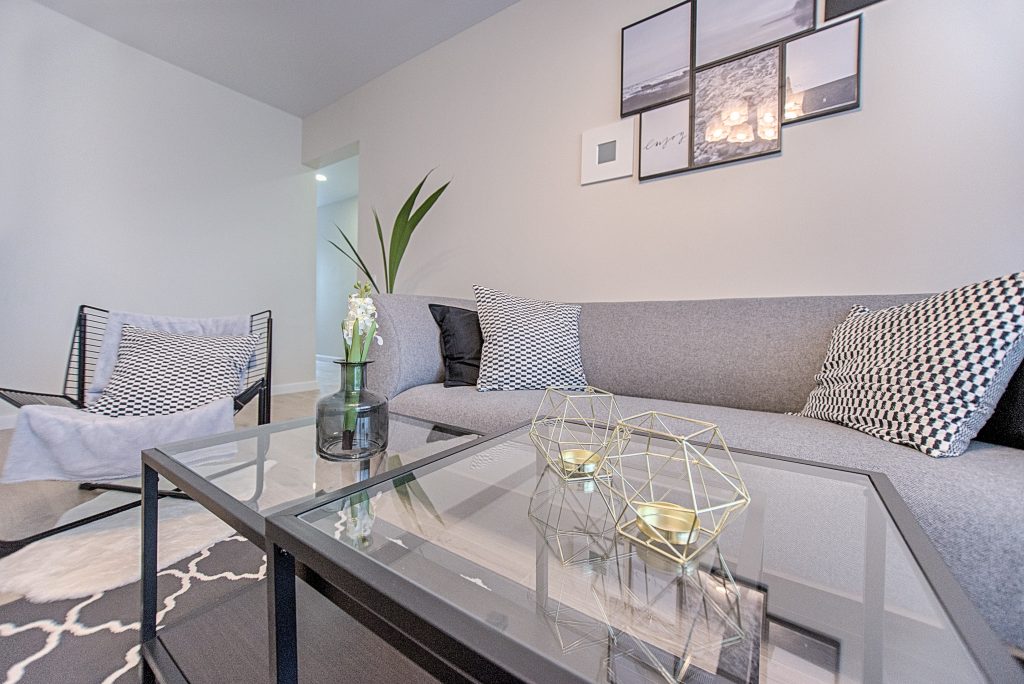 sofa and coffee table.